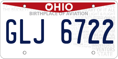 OH license plate GLJ6722