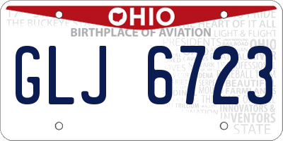 OH license plate GLJ6723