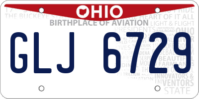 OH license plate GLJ6729