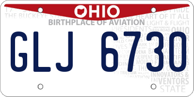 OH license plate GLJ6730