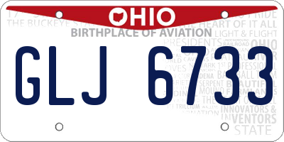 OH license plate GLJ6733