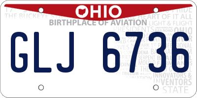 OH license plate GLJ6736