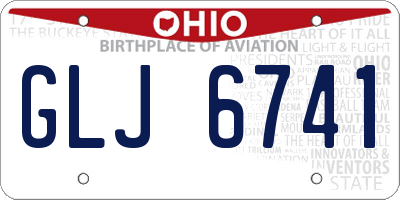 OH license plate GLJ6741