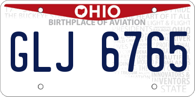 OH license plate GLJ6765
