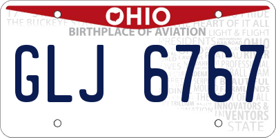 OH license plate GLJ6767