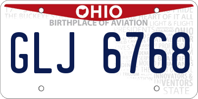 OH license plate GLJ6768