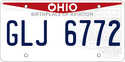 OH license plate GLJ6772