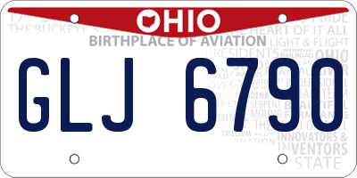OH license plate GLJ6790