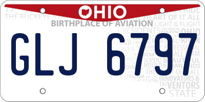 OH license plate GLJ6797