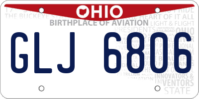 OH license plate GLJ6806