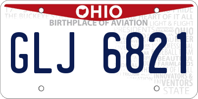 OH license plate GLJ6821