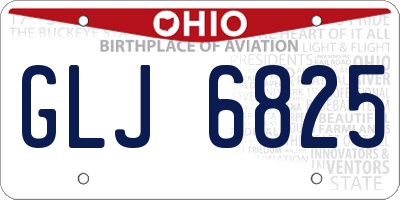 OH license plate GLJ6825
