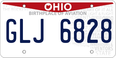 OH license plate GLJ6828