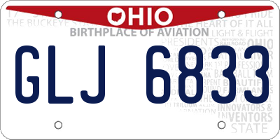 OH license plate GLJ6833
