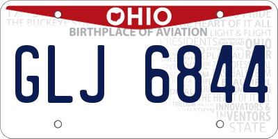 OH license plate GLJ6844