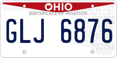 OH license plate GLJ6876