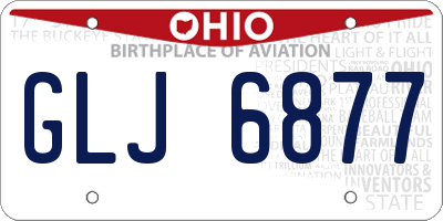 OH license plate GLJ6877