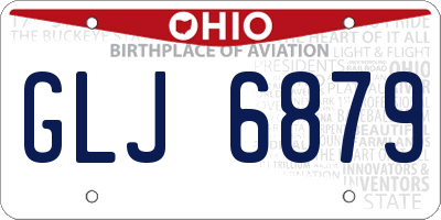 OH license plate GLJ6879