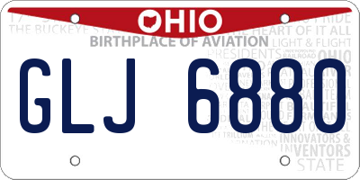 OH license plate GLJ6880