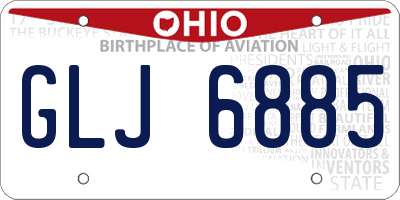 OH license plate GLJ6885