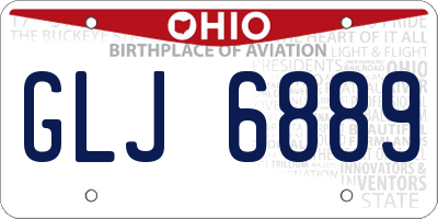 OH license plate GLJ6889