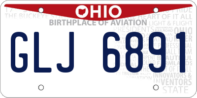 OH license plate GLJ6891