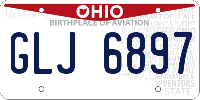 OH license plate GLJ6897