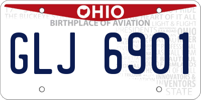 OH license plate GLJ6901