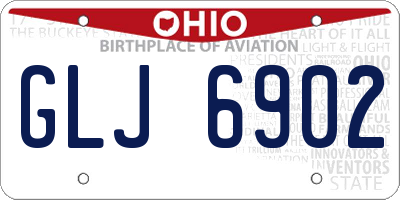 OH license plate GLJ6902
