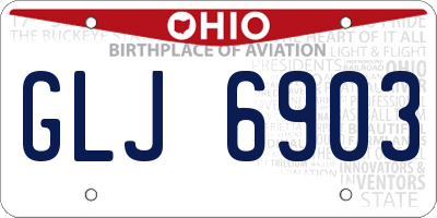 OH license plate GLJ6903