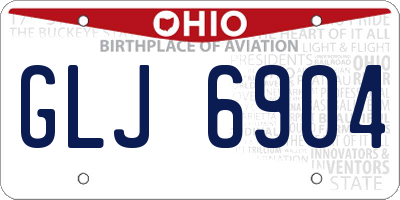 OH license plate GLJ6904