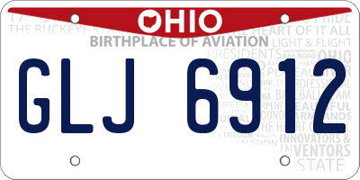 OH license plate GLJ6912