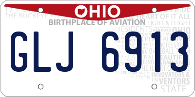 OH license plate GLJ6913