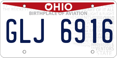 OH license plate GLJ6916