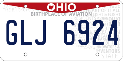 OH license plate GLJ6924