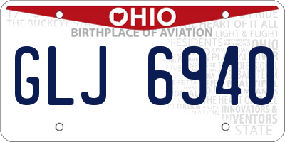 OH license plate GLJ6940