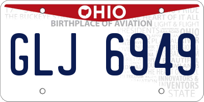 OH license plate GLJ6949