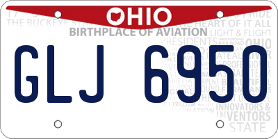 OH license plate GLJ6950