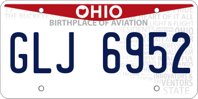 OH license plate GLJ6952