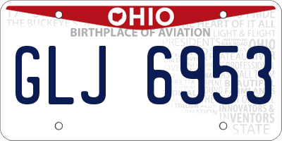 OH license plate GLJ6953