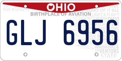 OH license plate GLJ6956