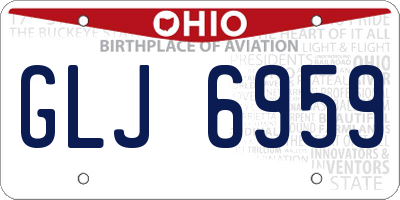 OH license plate GLJ6959