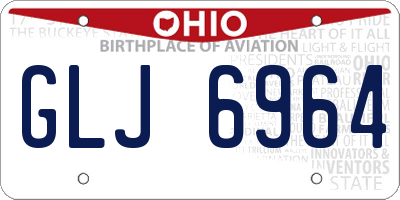 OH license plate GLJ6964
