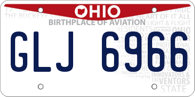 OH license plate GLJ6966