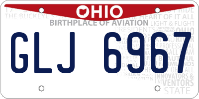 OH license plate GLJ6967