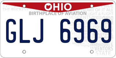 OH license plate GLJ6969