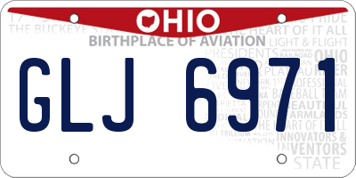 OH license plate GLJ6971