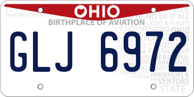 OH license plate GLJ6972