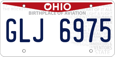 OH license plate GLJ6975