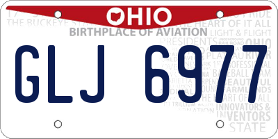 OH license plate GLJ6977